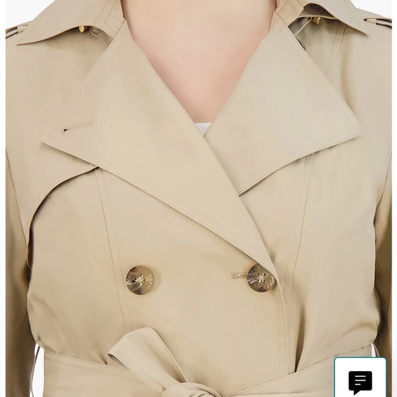 Cole Haan Signature Hooded Trench Coat in Khaki - Picture 9 of 9